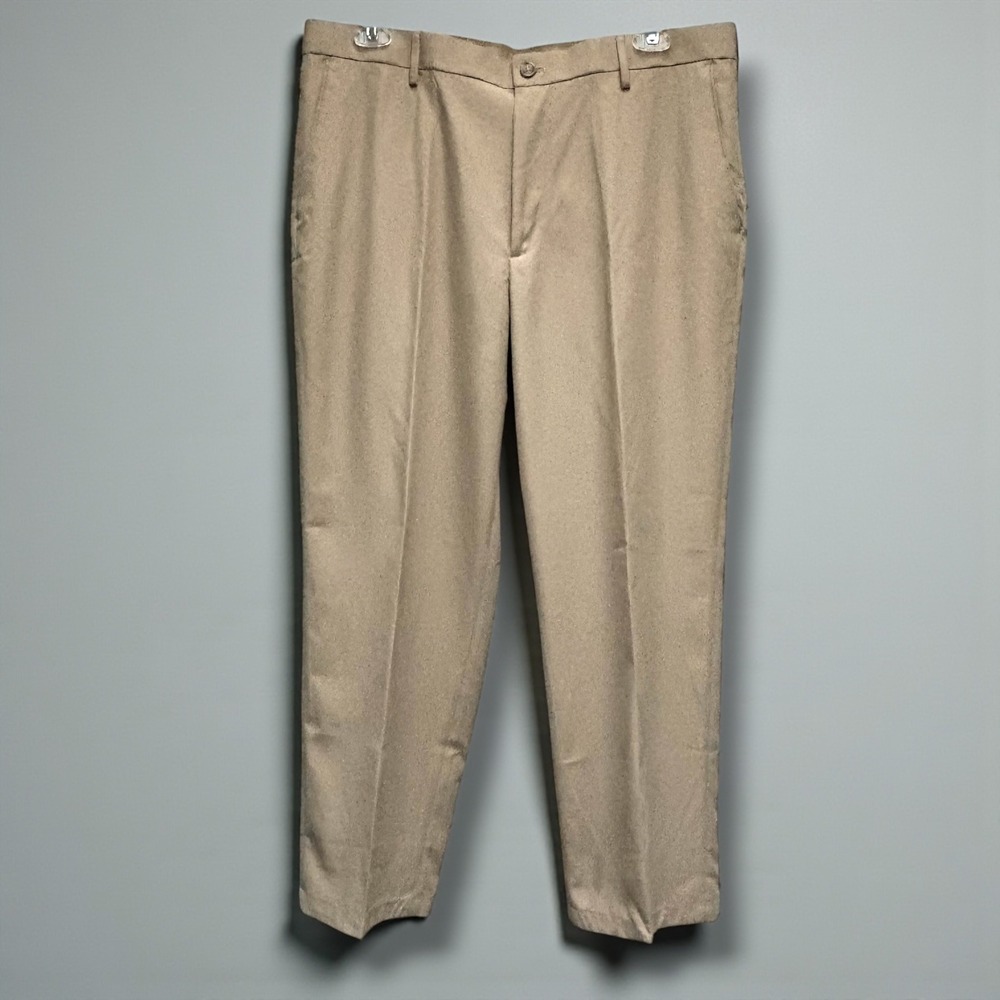 IZOD Mens Golf‎ Pants Sand Flat Front Straight Fit Size 38x30